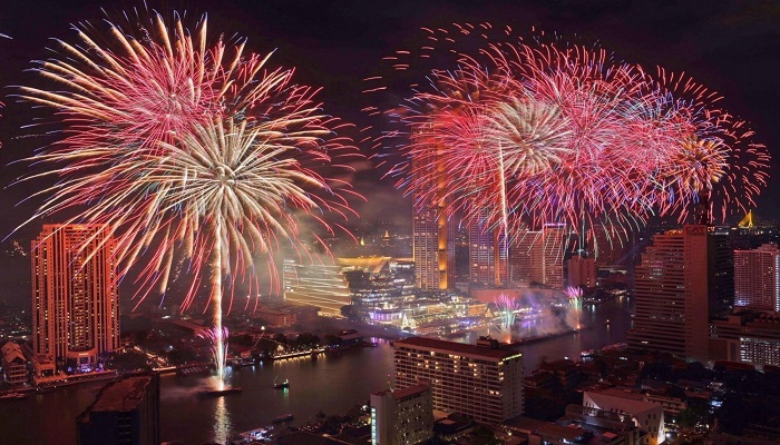 New Year's Countdown In Thailand