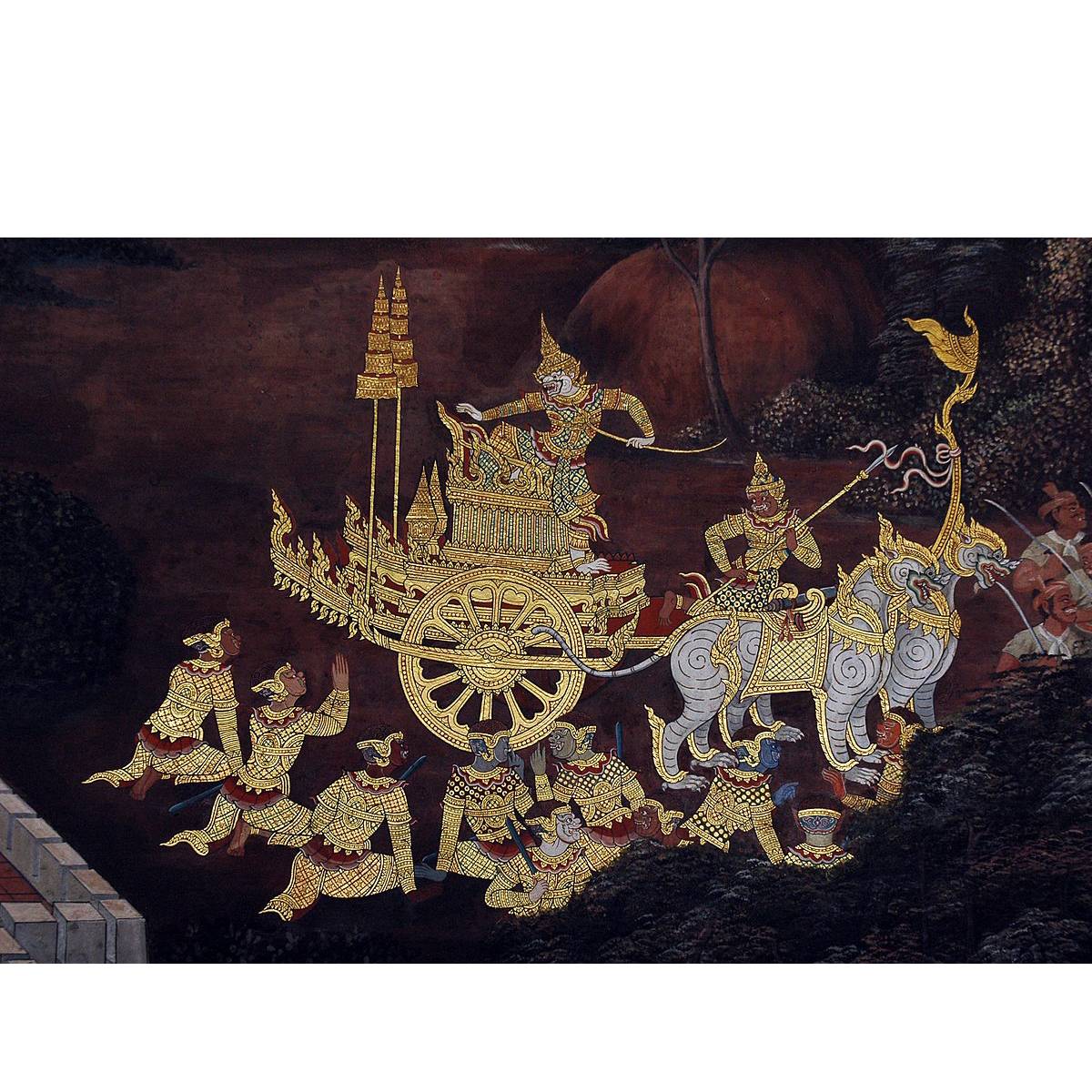 Ramayana Adorns the Walls of Thailand’s Buddhist Temple