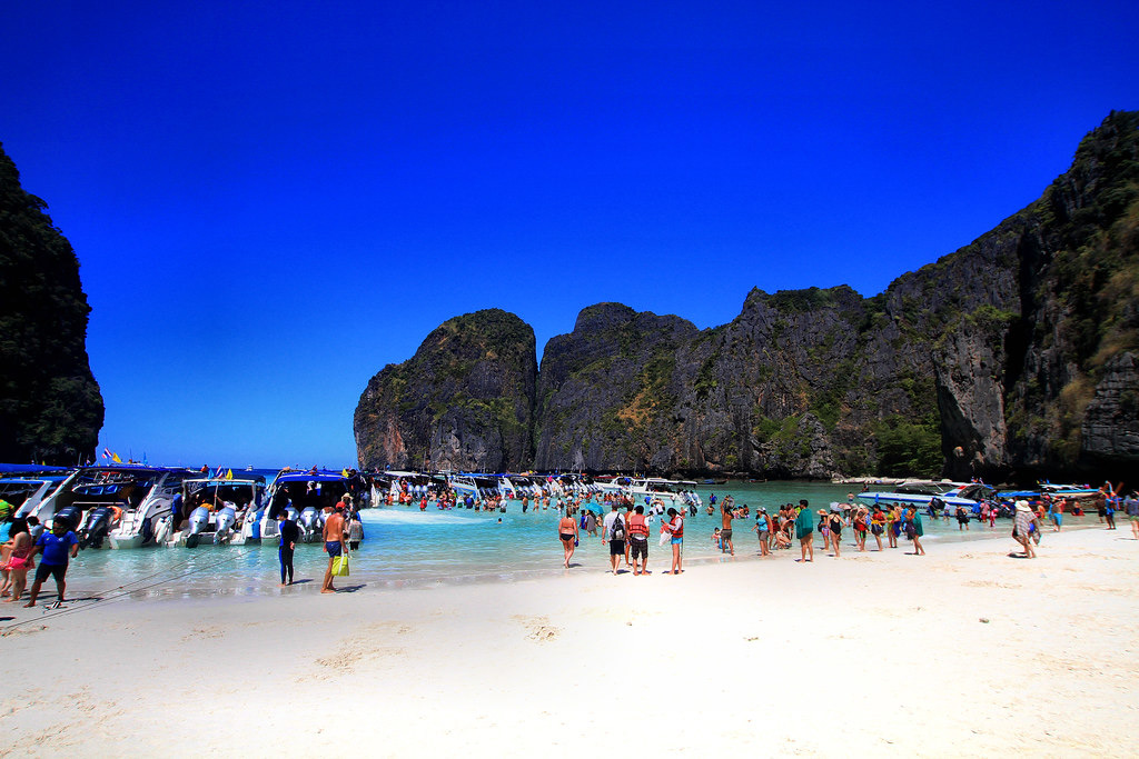 Tourists rush to Krabi—the famous coastal town of Thailand.