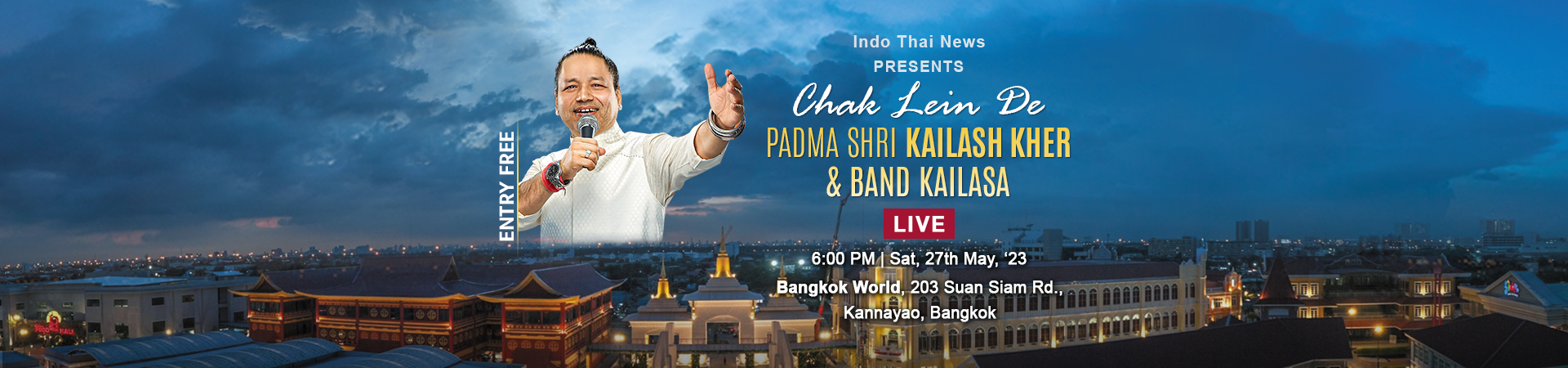 Get Ready to Groove! Kailash Kher & Band Kailasa Live Concert in Bangkok
