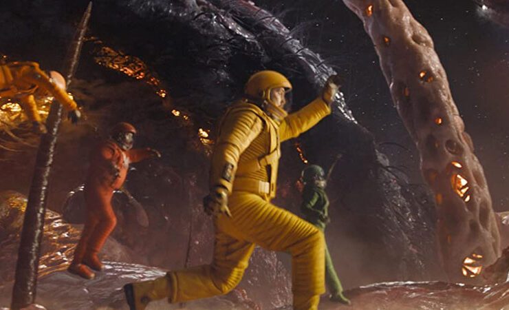 Guardians of the Galaxy Vol. 3 space stunt scene