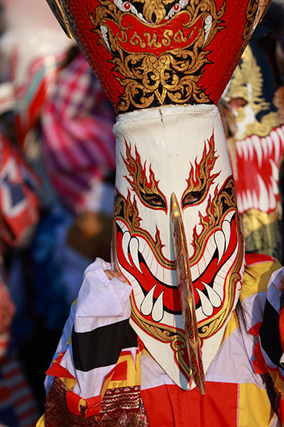 Colourful Mask at Phi Ta Khon Festival